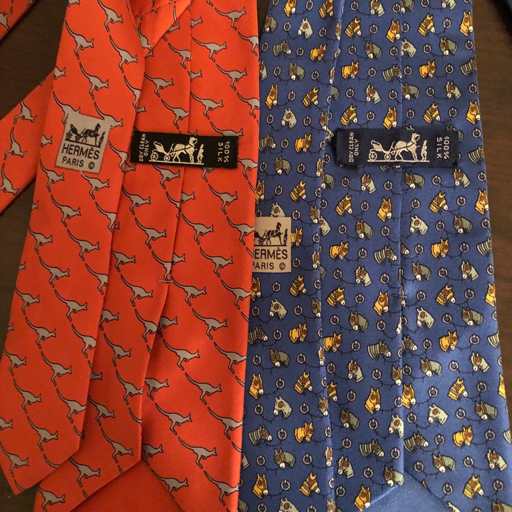 2 Hermes ties